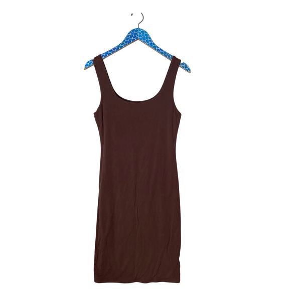 NAKED WARDROBE Brown Tank Mini Dress Size XL - Picture 2 of 8